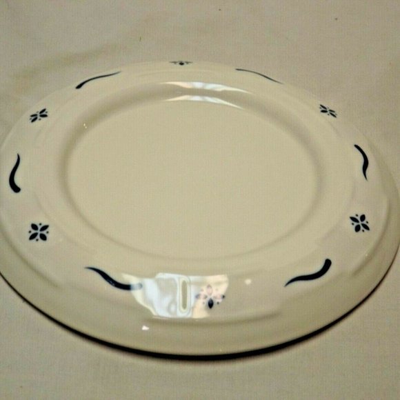 Longaberger Pottery Woven Traditions Classic Blue Pillar Candle Holder USA - Picture 3 of 6